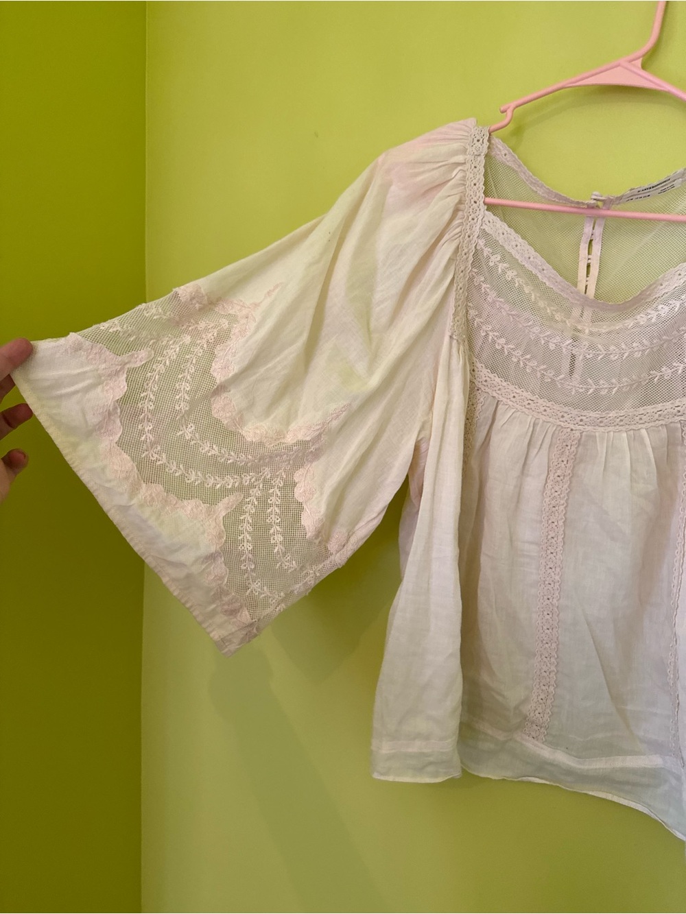 Anthropologie Pale Blush Embroidered Peasant Tunic - Picture 2 of 8